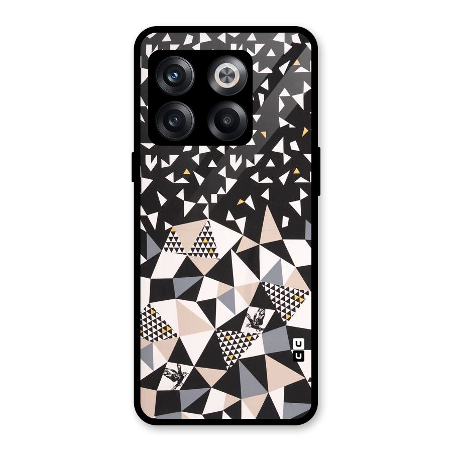 Abstract Varied Triangles Glass Back Case for OnePlus 10T