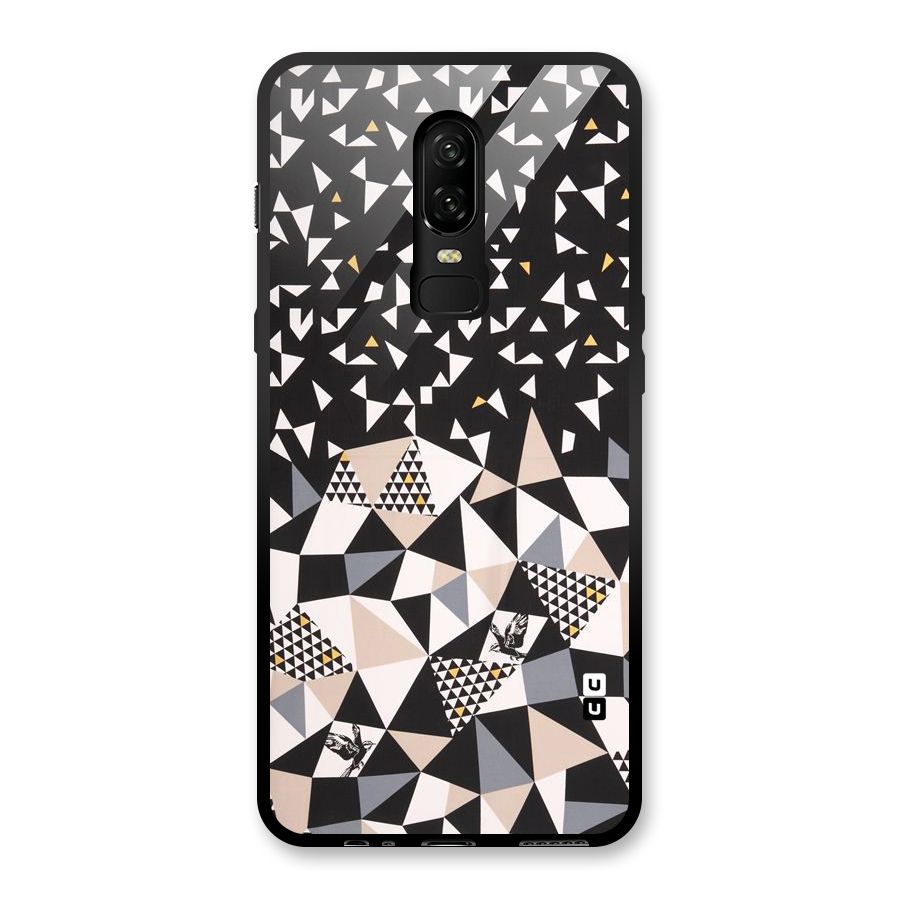 Abstract Varied Triangles Glass Back Case for OnePlus 6