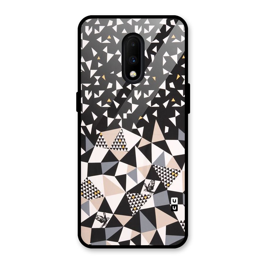 Abstract Varied Triangles Glass Back Case for OnePlus 7