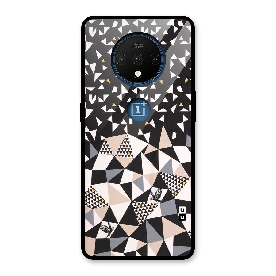 Abstract Varied Triangles Glass Back Case for OnePlus 7T