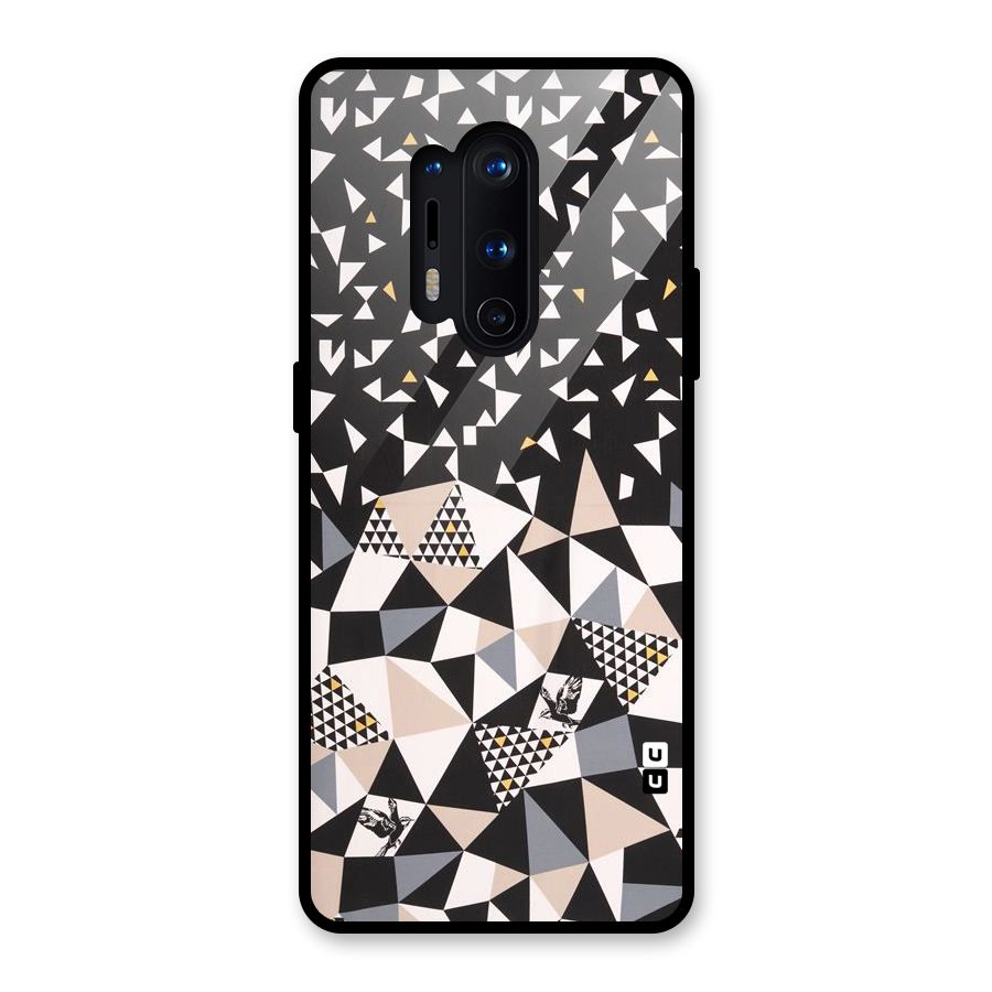 Abstract Varied Triangles Glass Back Case for OnePlus 8 Pro