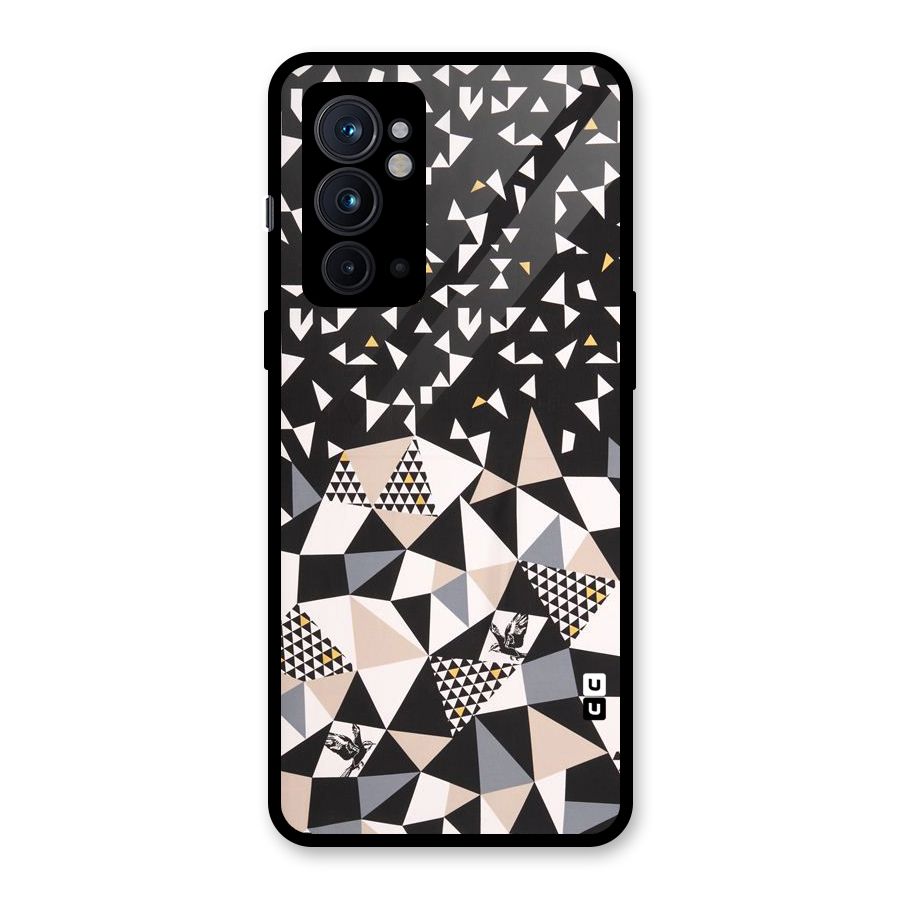 Abstract Varied Triangles Glass Back Case for OnePlus 9RT 5G