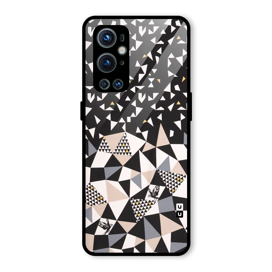 Abstract Varied Triangles Glass Back Case for OnePlus 9 Pro
