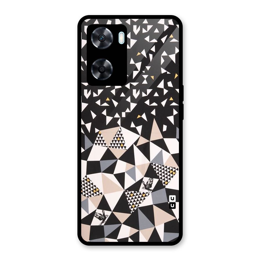 Abstract Varied Triangles Glass Back Case for Oppo A77