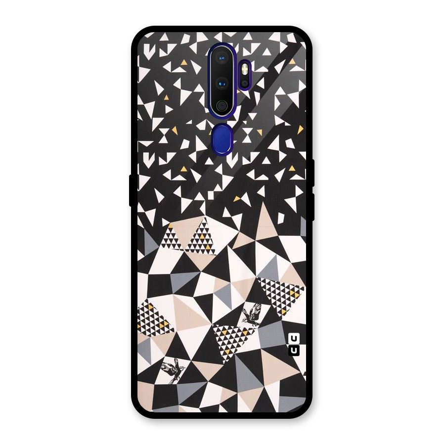 Abstract Varied Triangles Glass Back Case for Oppo A9 (2020)