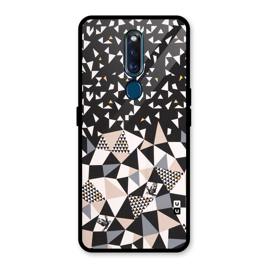 Abstract Varied Triangles Glass Back Case for Oppo F11 Pro