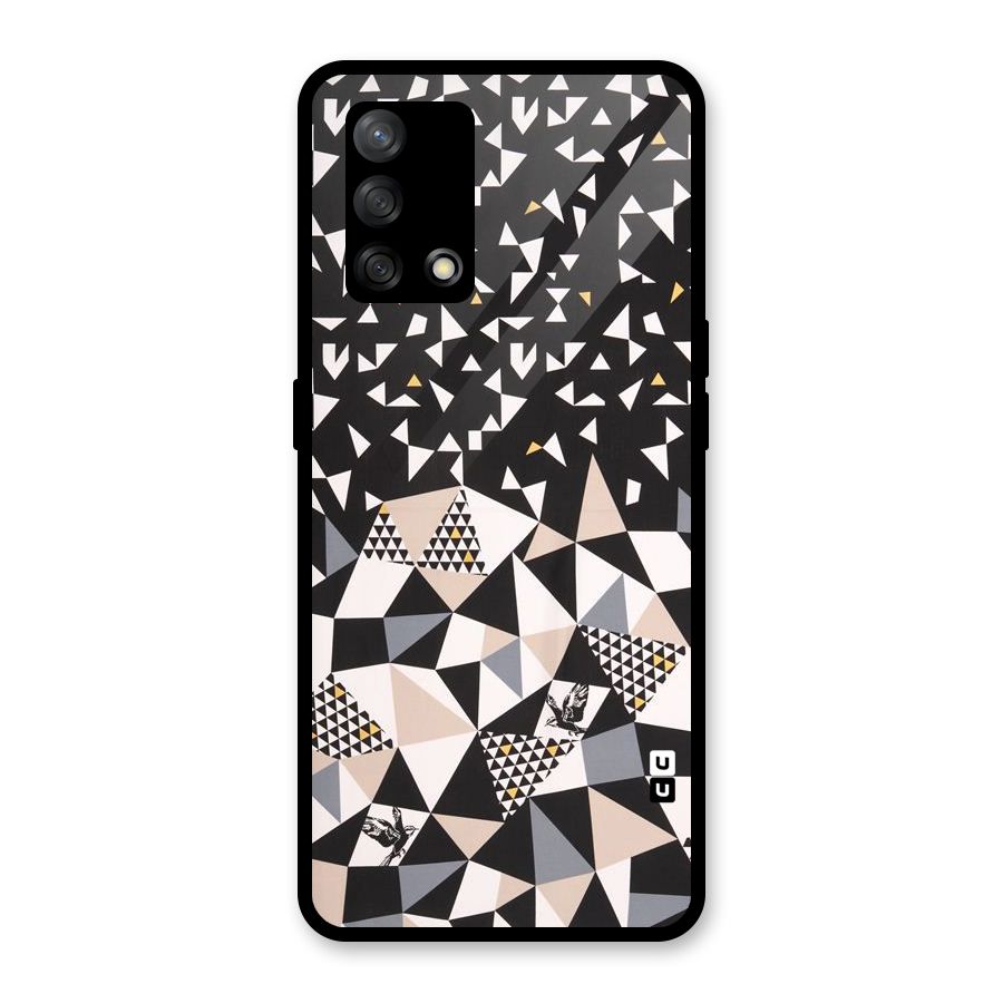 Abstract Varied Triangles Glass Back Case for Oppo F19