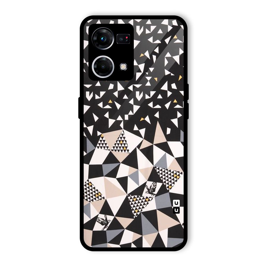 Abstract Varied Triangles Glass Back Case for Oppo F21s Pro 4G