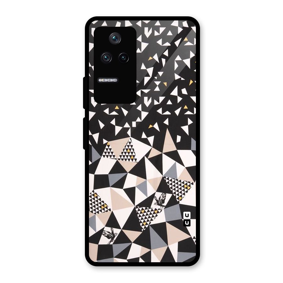 Abstract Varied Triangles Glass Back Case for Poco F4 5G