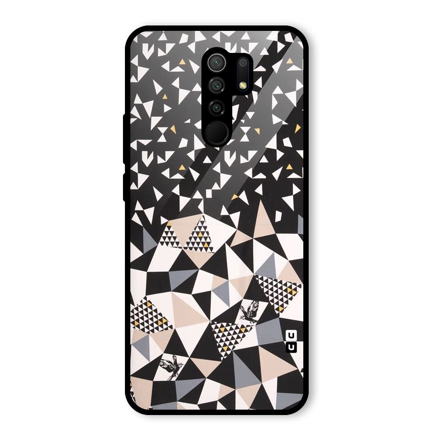 Abstract Varied Triangles Glass Back Case for Poco M2