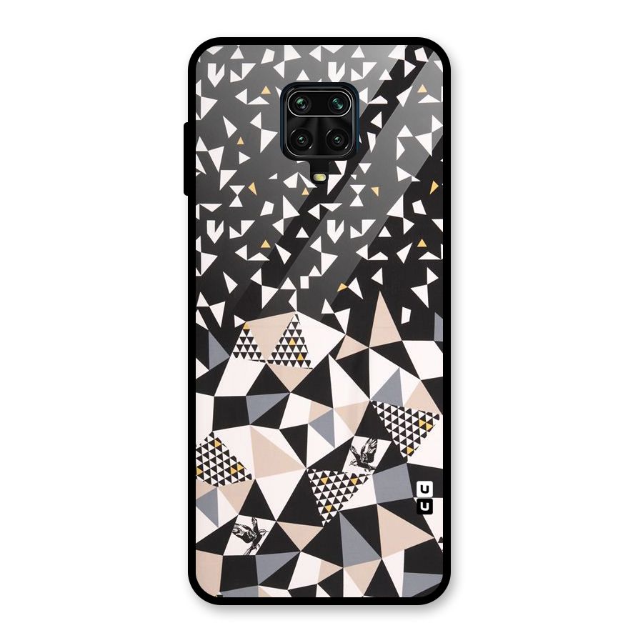 Abstract Varied Triangles Glass Back Case for Poco M2 Pro