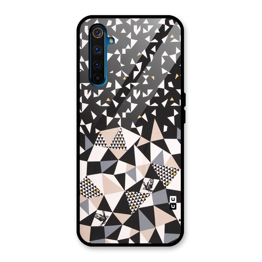 Abstract Varied Triangles Glass Back Case for Realme 6 Pro