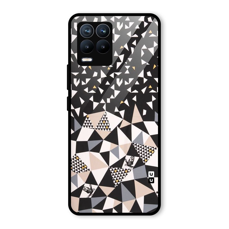 Abstract Varied Triangles Glass Back Case for Realme 8 Pro