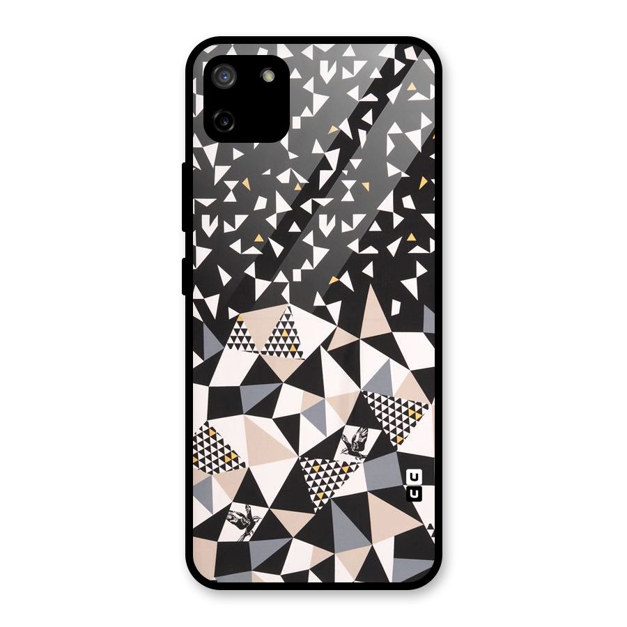 Abstract Varied Triangles Glass Back Case for Realme C11