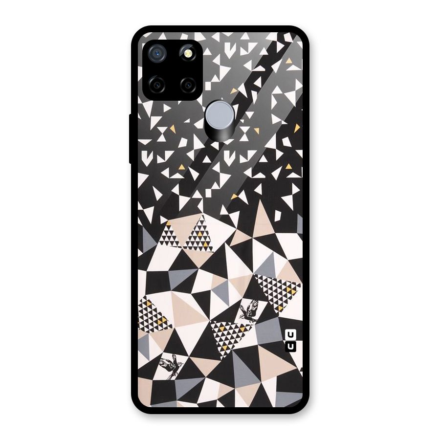 Abstract Varied Triangles Glass Back Case for Realme C15
