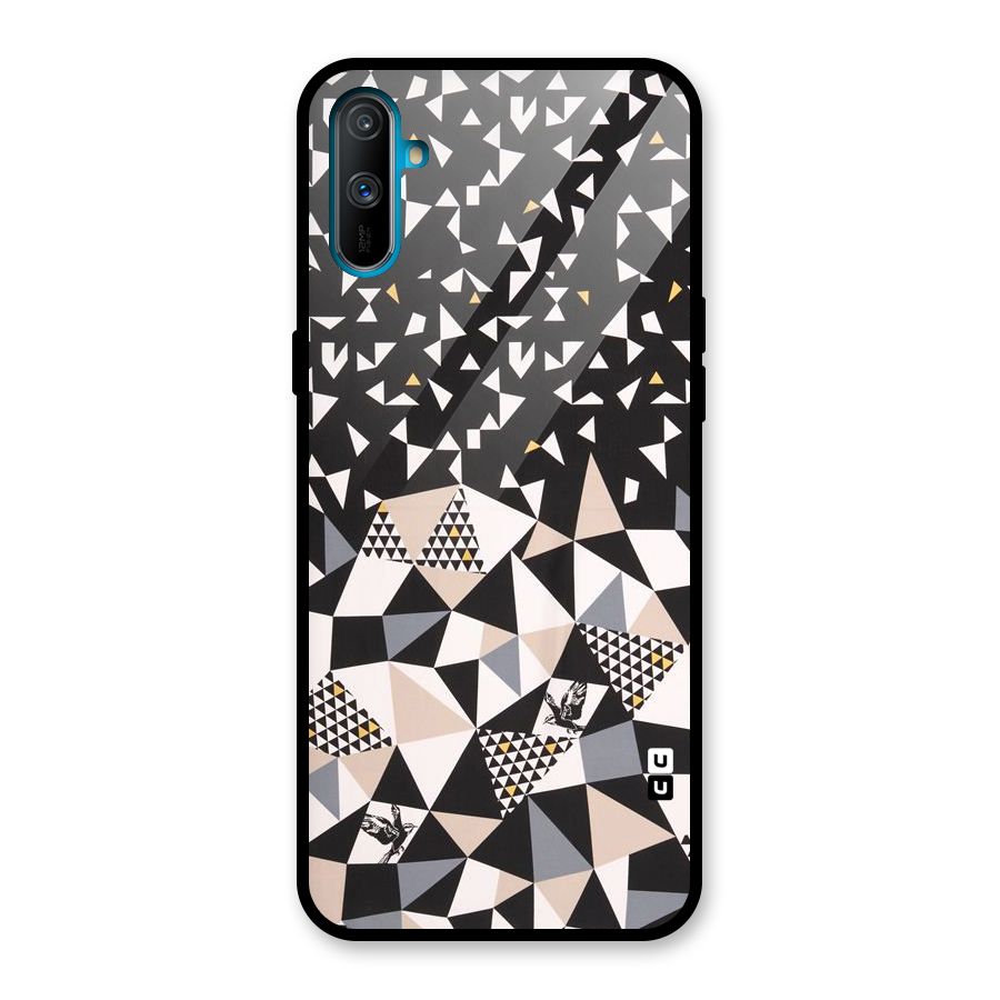 Abstract Varied Triangles Glass Back Case for Realme C3