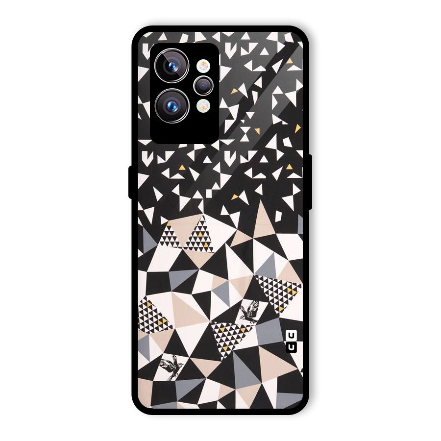 Abstract Varied Triangles Glass Back Case for Realme GT2 Pro