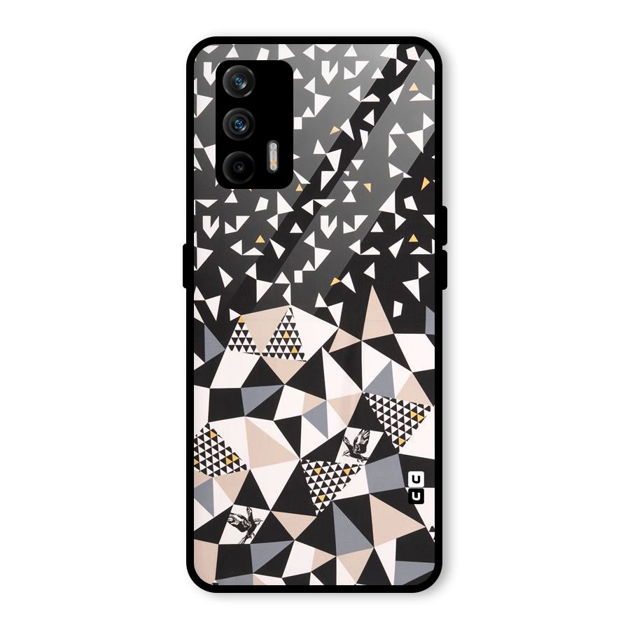 Abstract Varied Triangles Glass Back Case for Realme GT 5G