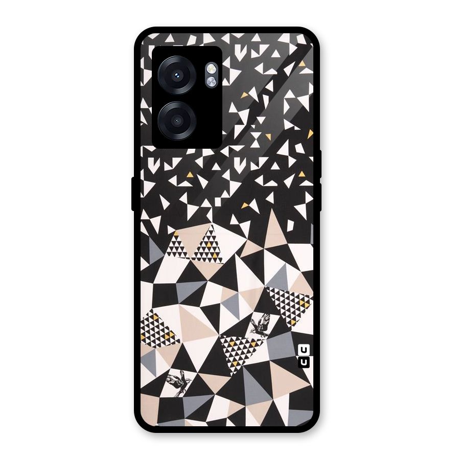 Abstract Varied Triangles Glass Back Case for Realme Narzo 50 5G