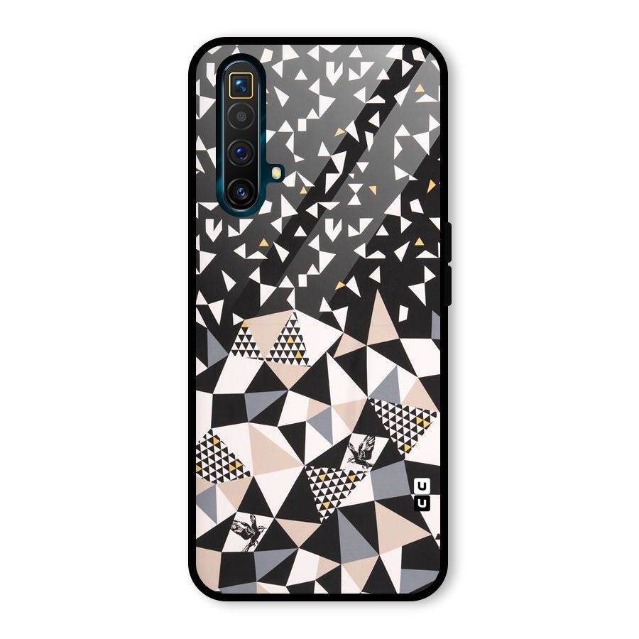 Abstract Varied Triangles Glass Back Case for Realme X3 SuperZoom