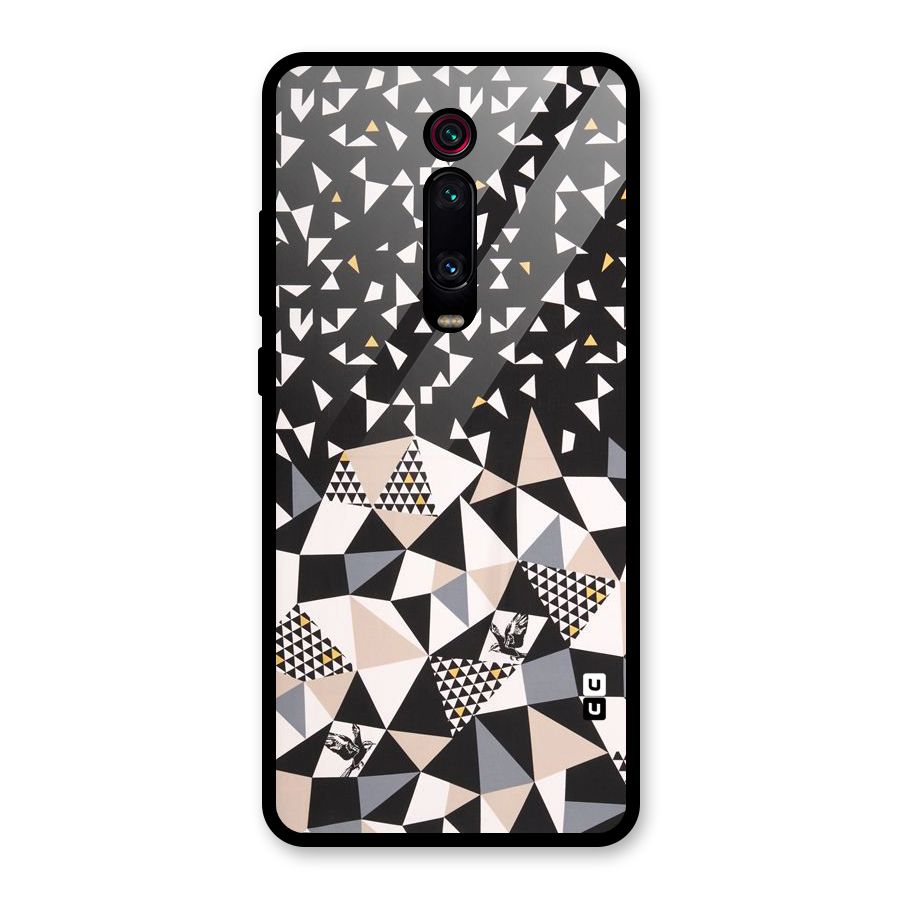 Abstract Varied Triangles Glass Back Case for Redmi K20 Pro