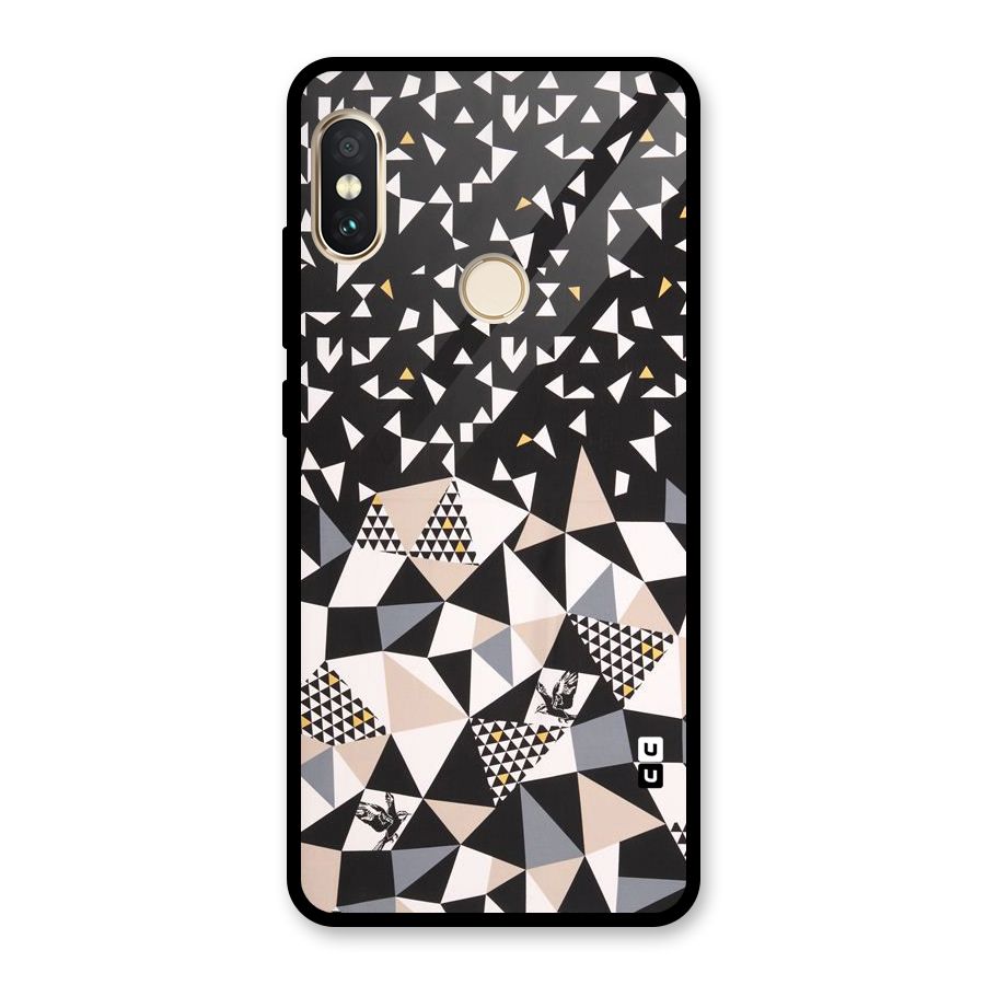 Abstract Varied Triangles Glass Back Case for Redmi Note 5 Pro