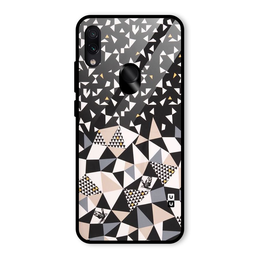 Abstract Varied Triangles Glass Back Case for Redmi Note 7S