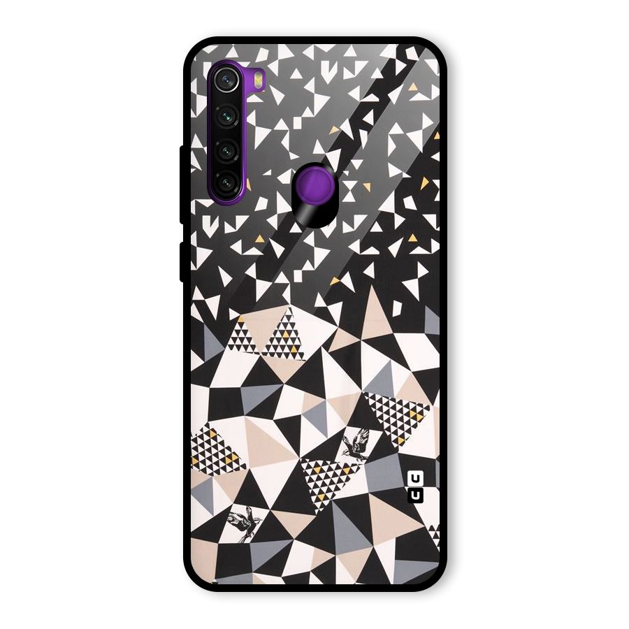Abstract Varied Triangles Glass Back Case for Redmi Note 8