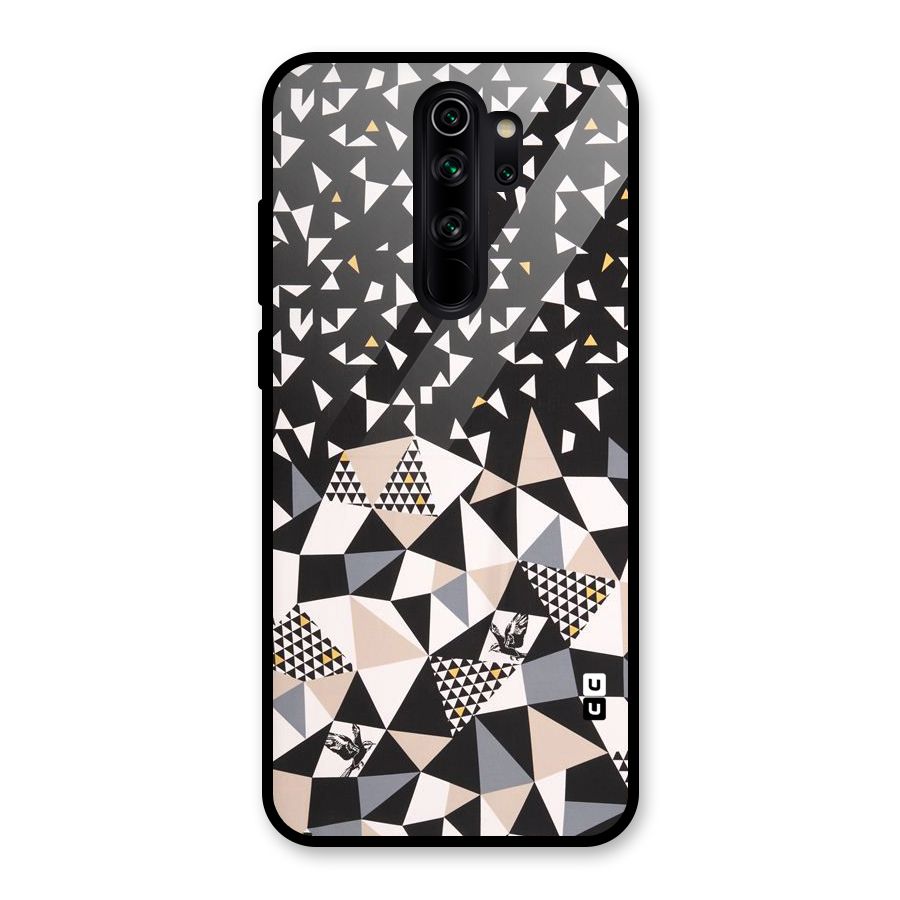 Abstract Varied Triangles Glass Back Case for Redmi Note 8 Pro