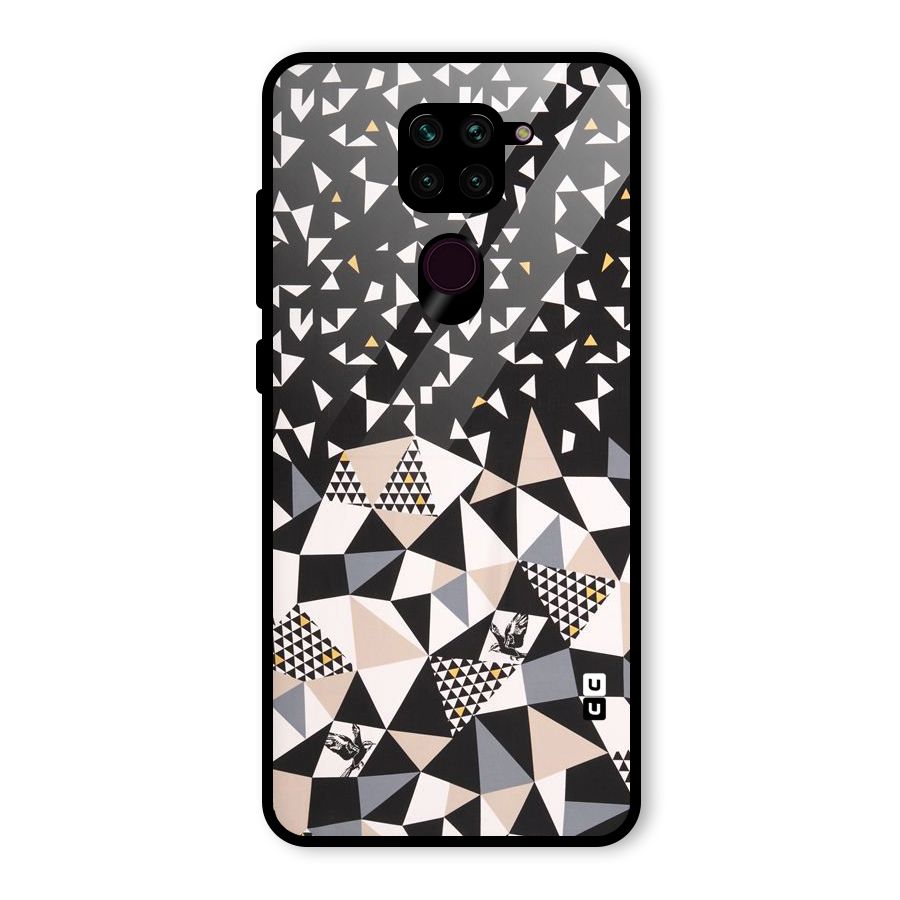 Abstract Varied Triangles Glass Back Case for Redmi Note 9
