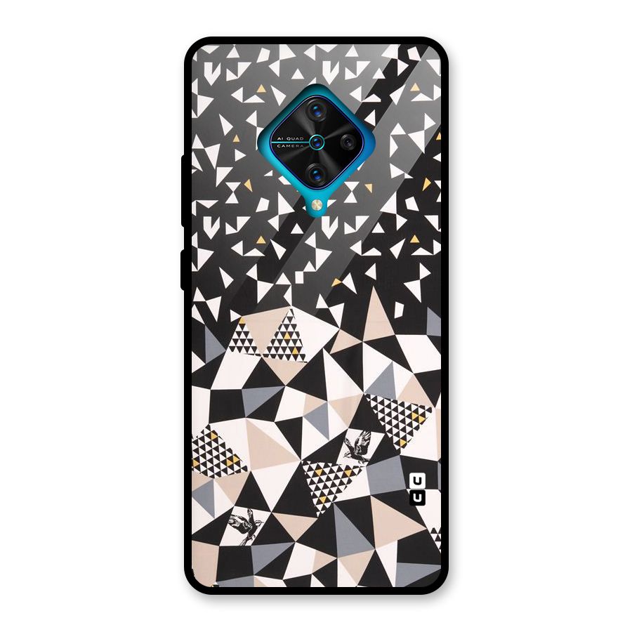 Abstract Varied Triangles Glass Back Case for Vivo S1 Pro