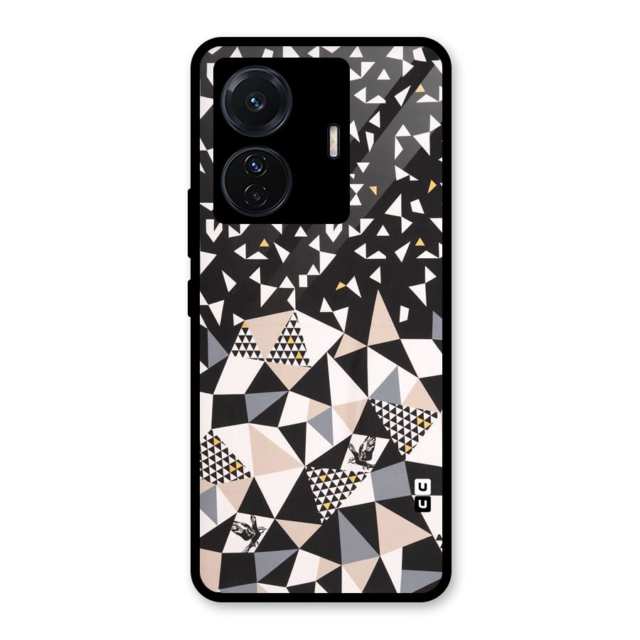 Abstract Varied Triangles Glass Back Case for Vivo T1 Pro