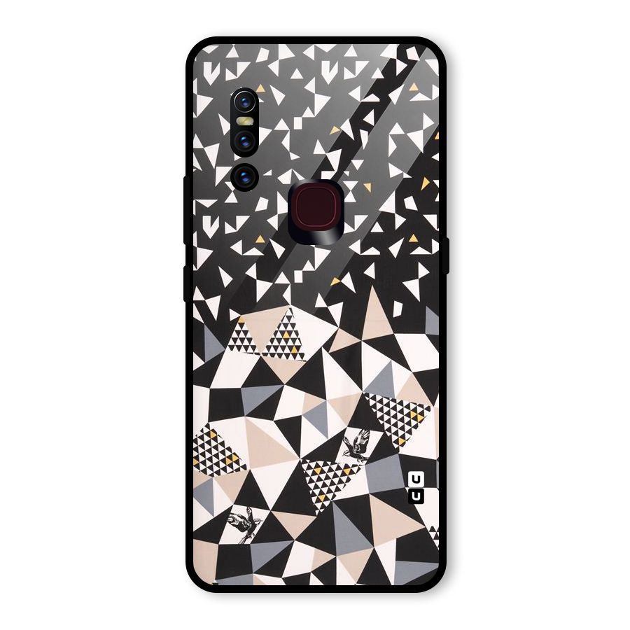 Abstract Varied Triangles Glass Back Case for Vivo V15