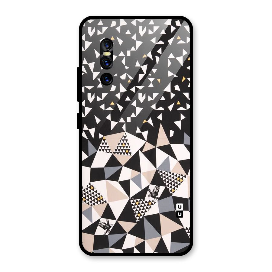 Abstract Varied Triangles Glass Back Case for Vivo V15 Pro