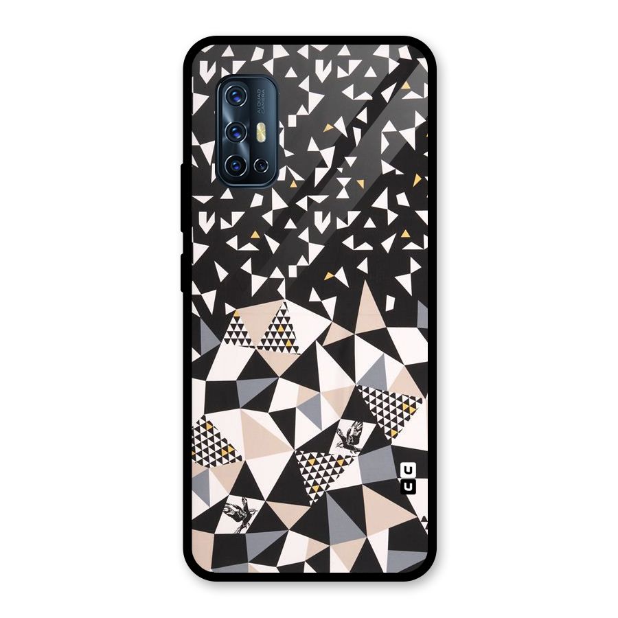 Abstract Varied Triangles Glass Back Case for Vivo V17