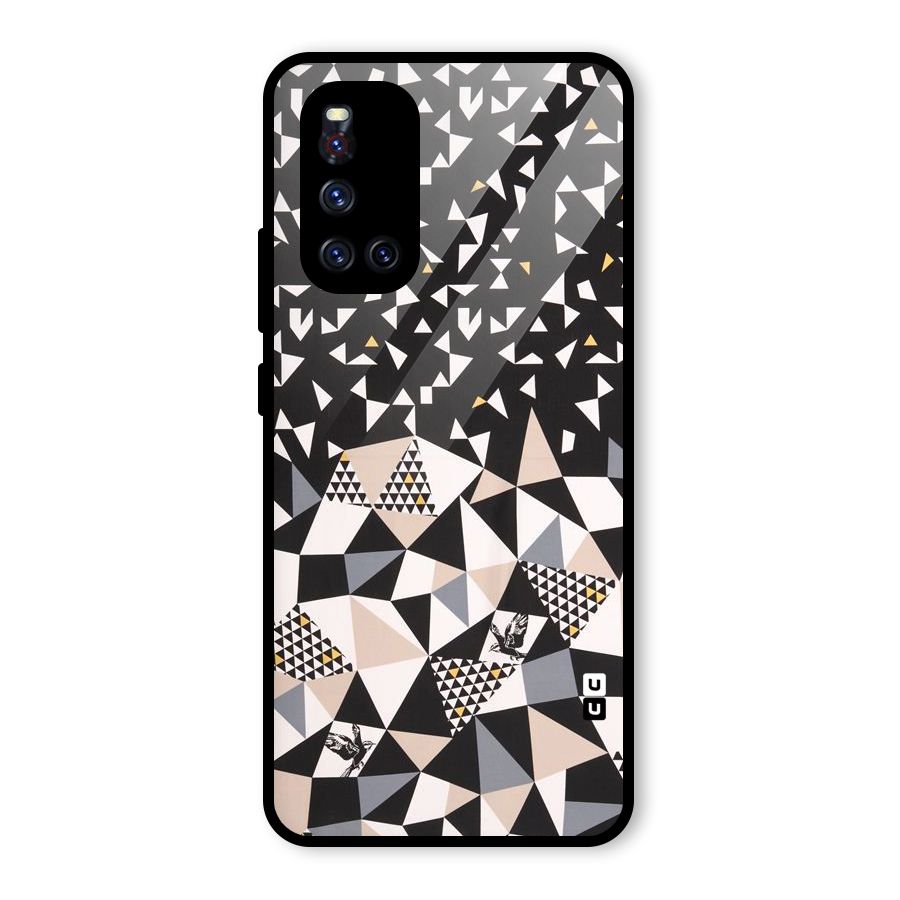 Abstract Varied Triangles Glass Back Case for Vivo V19