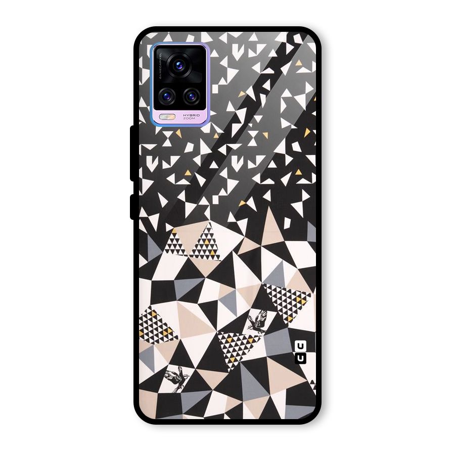 Abstract Varied Triangles Glass Back Case for Vivo V20 Pro