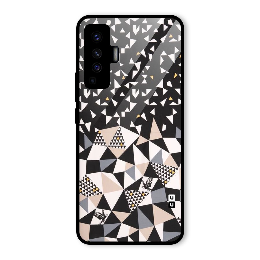 Abstract Varied Triangles Glass Back Case for Vivo X50