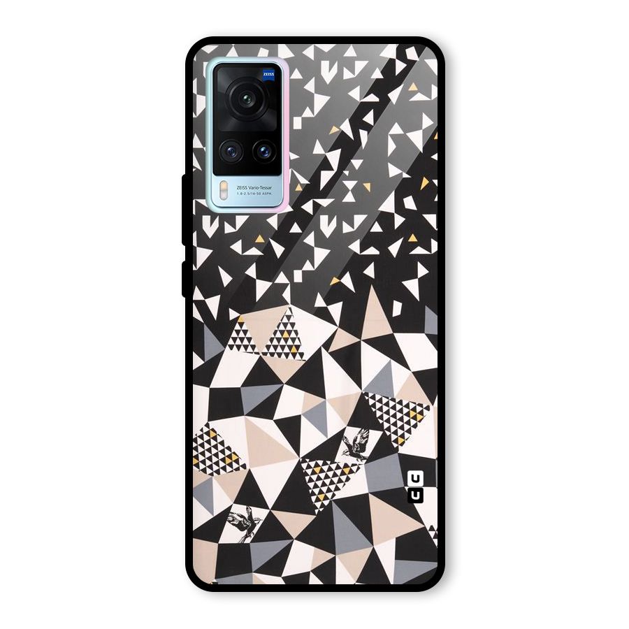 Abstract Varied Triangles Glass Back Case for Vivo X60