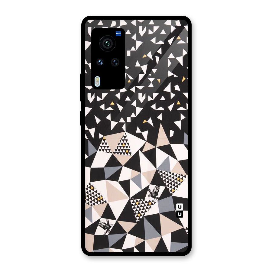 Abstract Varied Triangles Glass Back Case for Vivo X60 Pro