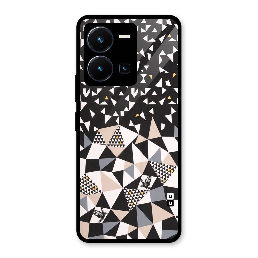 Abstract Varied Triangles Glass Back Case for Vivo Y35