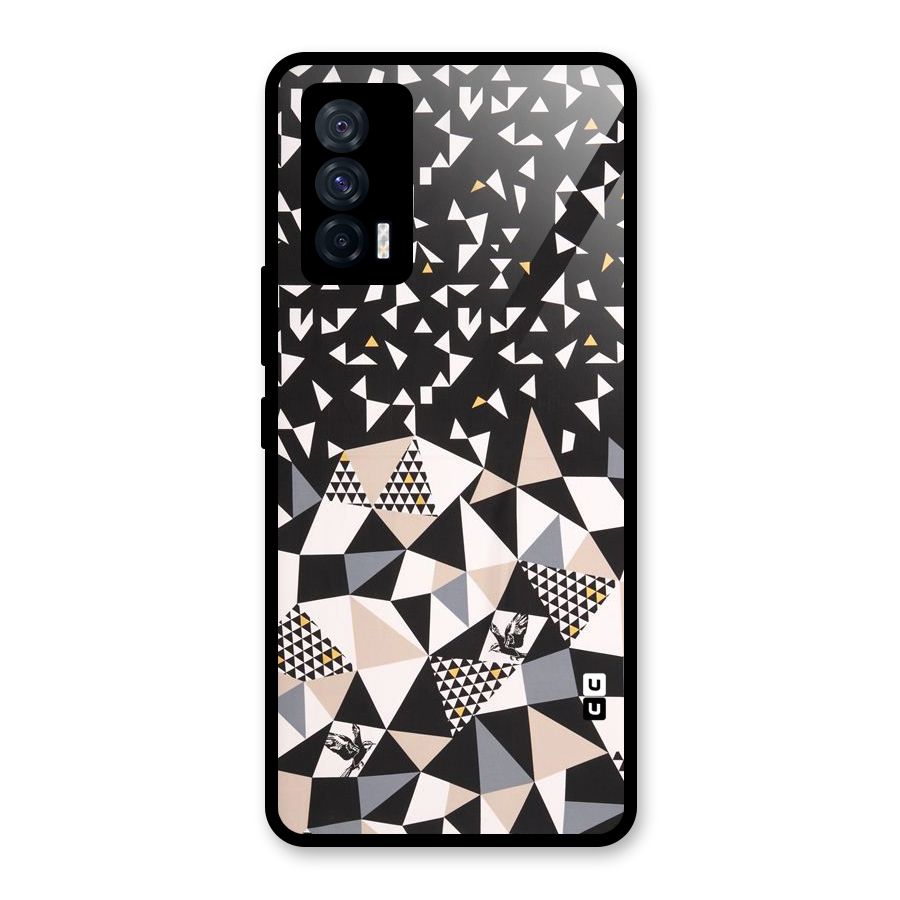 Abstract Varied Triangles Glass Back Case for Vivo iQOO 7 5G