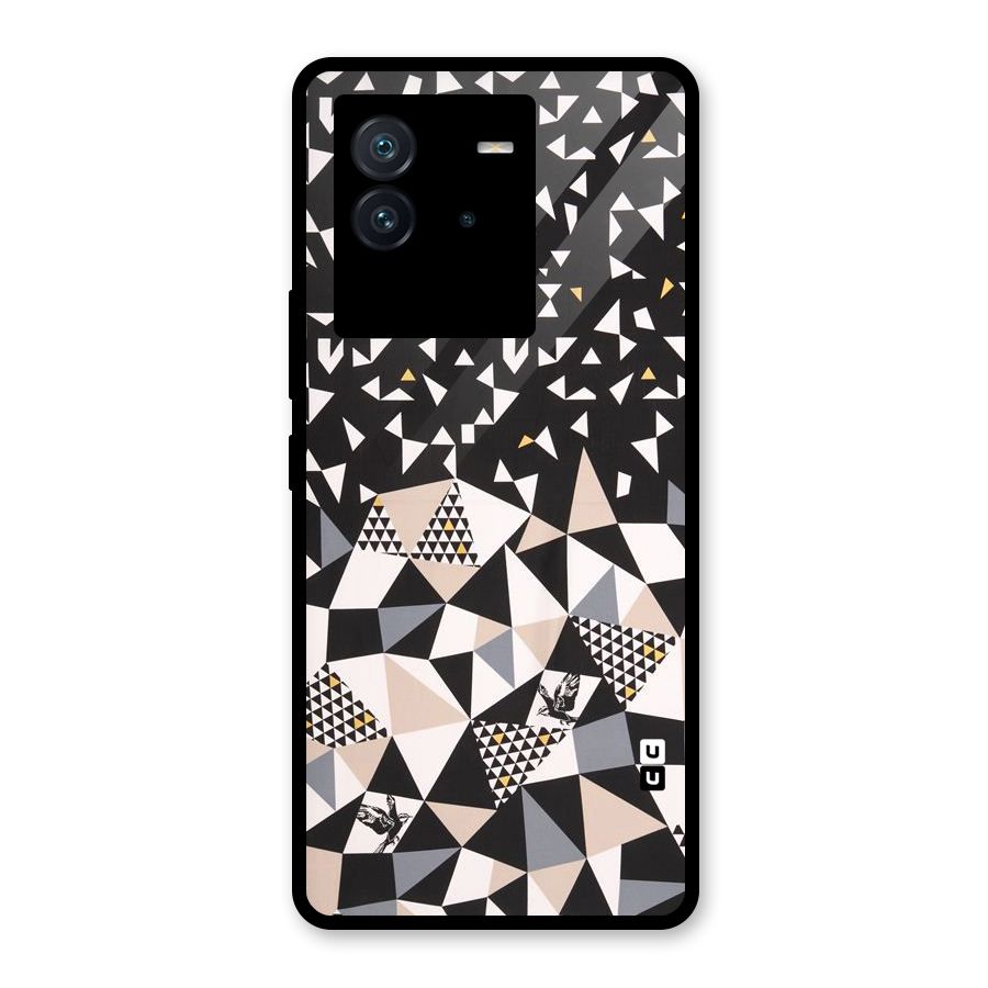 Abstract Varied Triangles Glass Back Case for Vivo iQOO Neo 6 5G