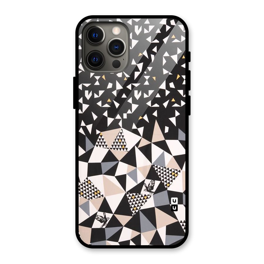 Abstract Varied Triangles Glass Back Case for iPhone 12 Pro Max