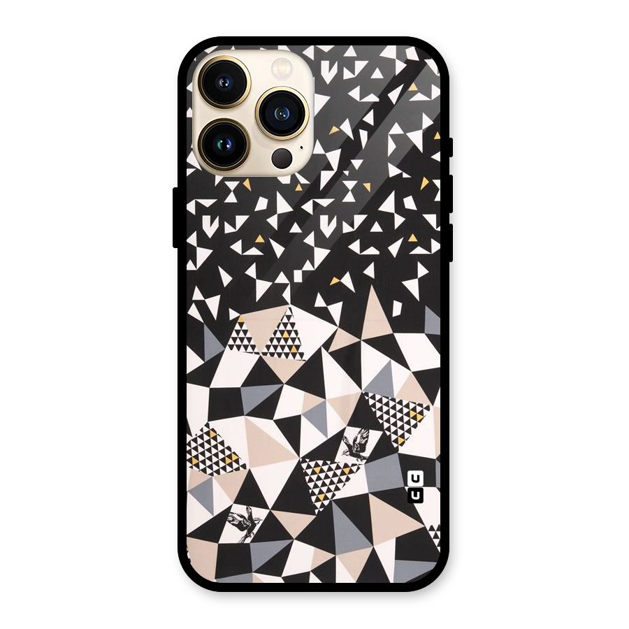 Abstract Varied Triangles Glass Back Case for iPhone 13 Pro Max