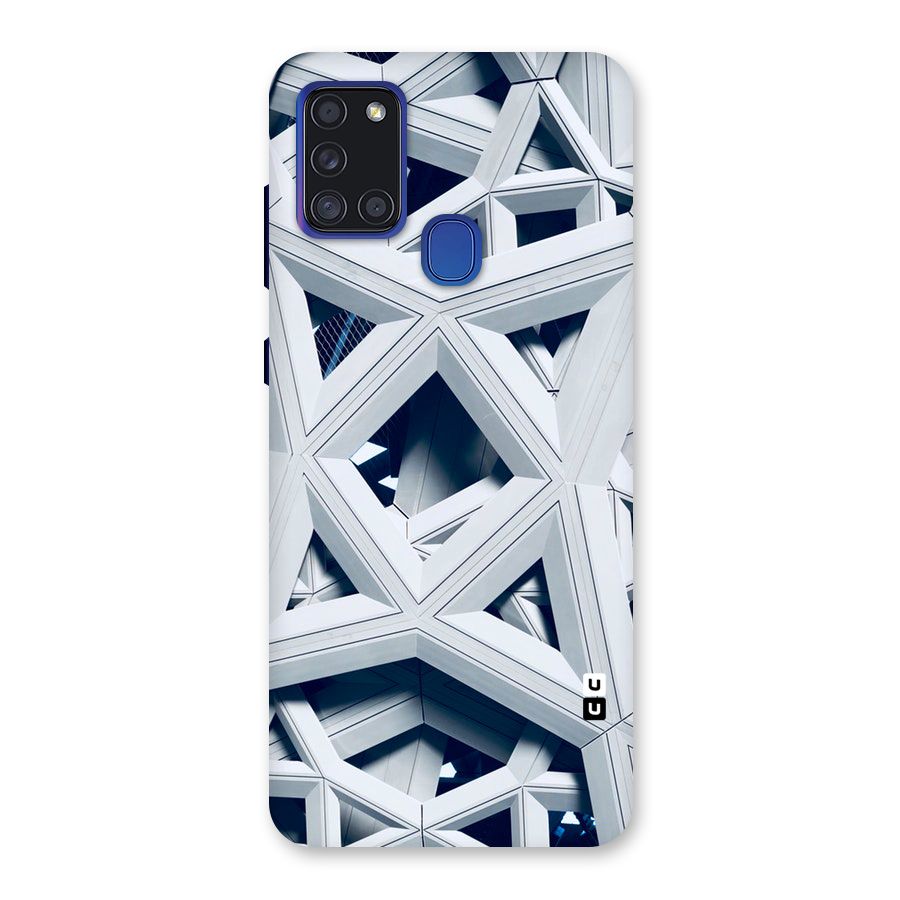 Abstract White Lines Back Case for Galaxy A21s