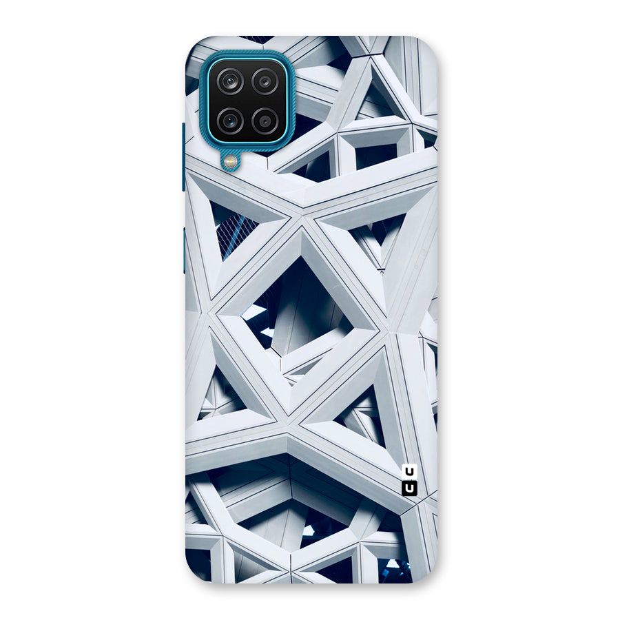Abstract White Lines Back Case for Galaxy M12