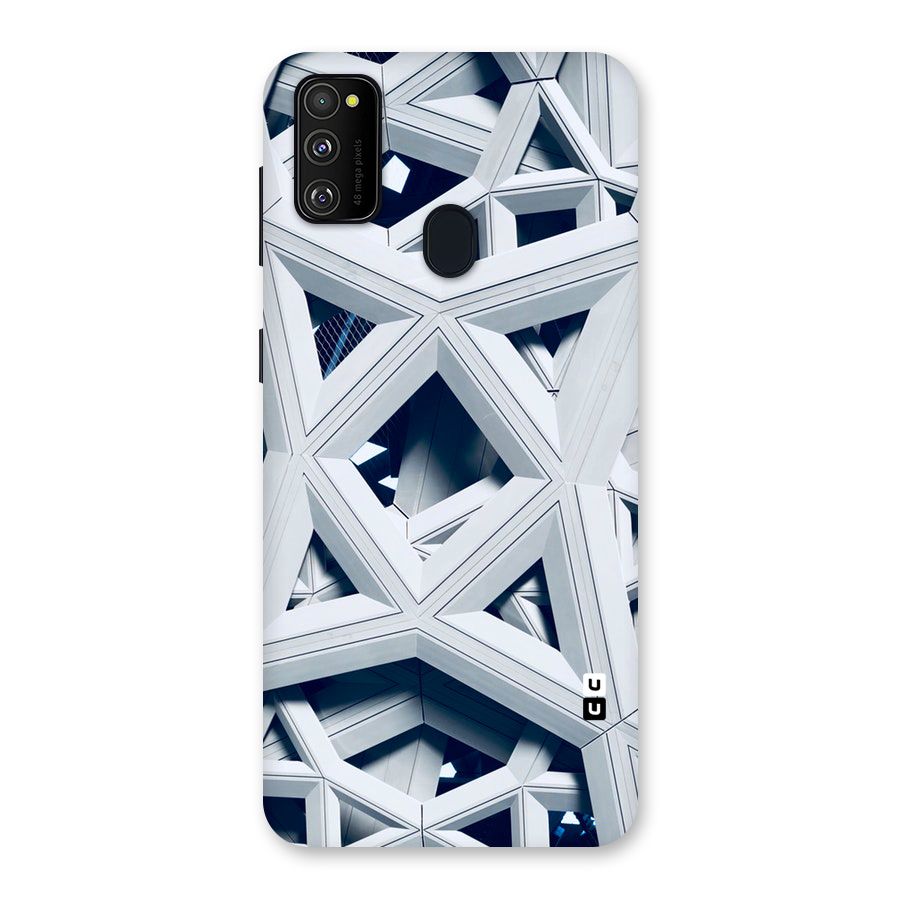 Abstract White Lines Back Case for Galaxy M30s