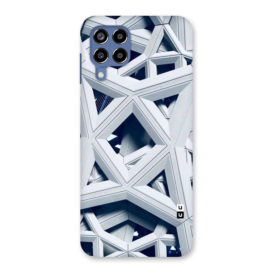 Abstract White Lines Back Case for Galaxy M53 5G