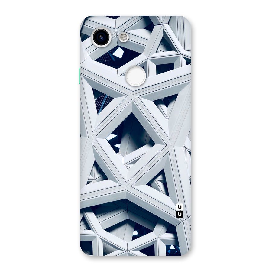 Abstract White Lines Back Case for Google Pixel 3